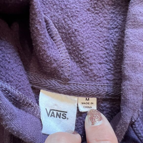 Vans Purple Cropped Sweatshirt Hoodie Women's-Size M - Picture 5 of 8
